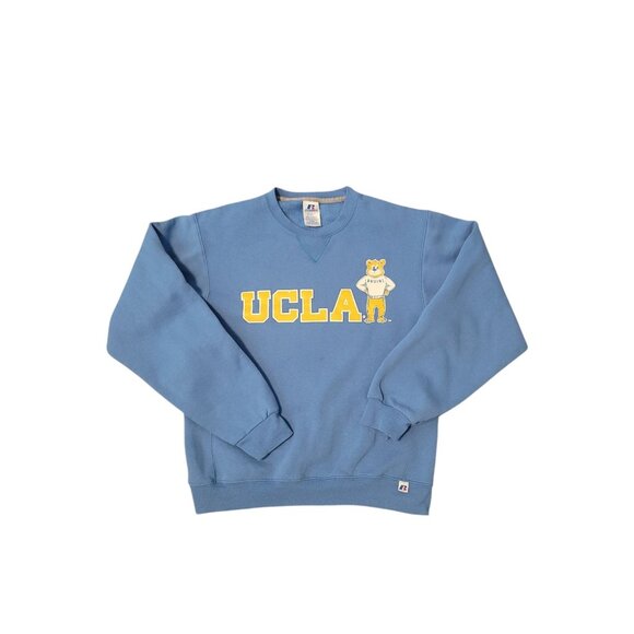 UCLA Bruins Russell Sweater Spellout LOGO Mascot Collegiate Preppy Men's S - Picture 1 of 7